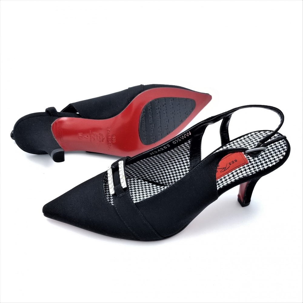 Ros Hommerson NEW Red Collection Black Slingback